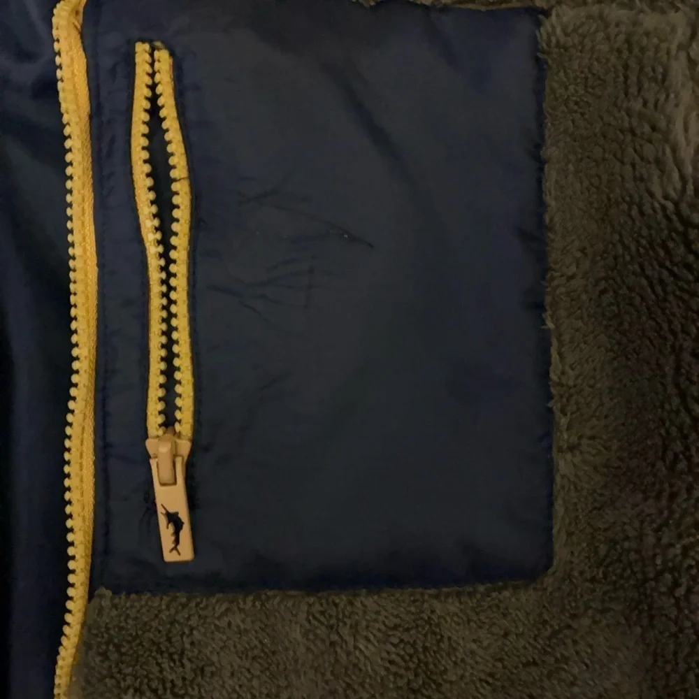 Tommy Bahama Gray and Blue Fleece Jacket